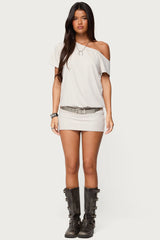 Dorie Off Shoulder Cut Out Mini Dress