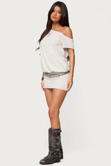 Dorie Off Shoulder Cut Out Mini Dress