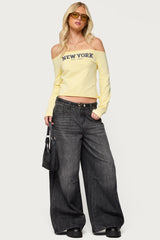 Skater Girl Washed Low Rise Baggy Jeans