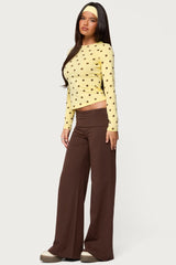 Maricelle Polka Dot Long Sleeve T Shirt