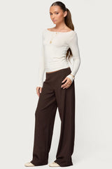 Kerie Pinstripe Low Rise Pants
