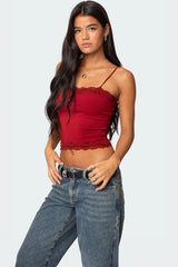 Cruella Lace Trim Tank Top