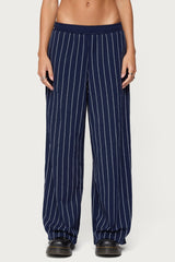 Mercer Pinstripe Wide Leg Sweatpants