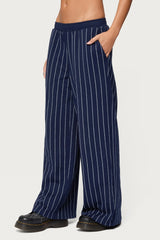 Mercer Pinstripe Wide Leg Sweatpants