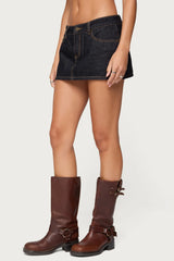 Camelia Denim Mini Skort
