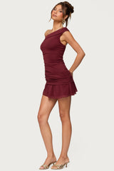 Gesibelle Off Shoulder Mesh Mini Dress