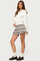 Tracy Plaid Pleated Mini Skirt