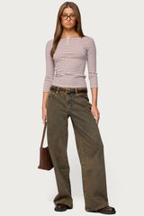 Avigyle Striped Boat Neck Top