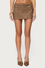 Karly Faux Leather Mini Skort