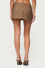 Karly Faux Leather Mini Skort