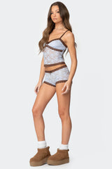 Dee Pointelle Sheer Lace Tank Top