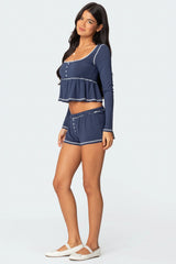 Arianne Contrast Babydoll Top