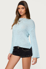 Drop Shoulder Light Knit Sweater