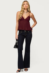 Rhian Lacey Pleated Babydoll Top