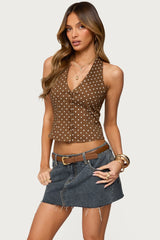 Twyla Polka Dot Halter Top