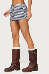Jainee Striped Drawstring Shorts