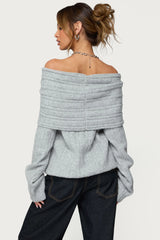 Kadenna Oversized Off Shoulder Sweater