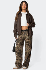 Mori Oversized Faux Leather Jacket