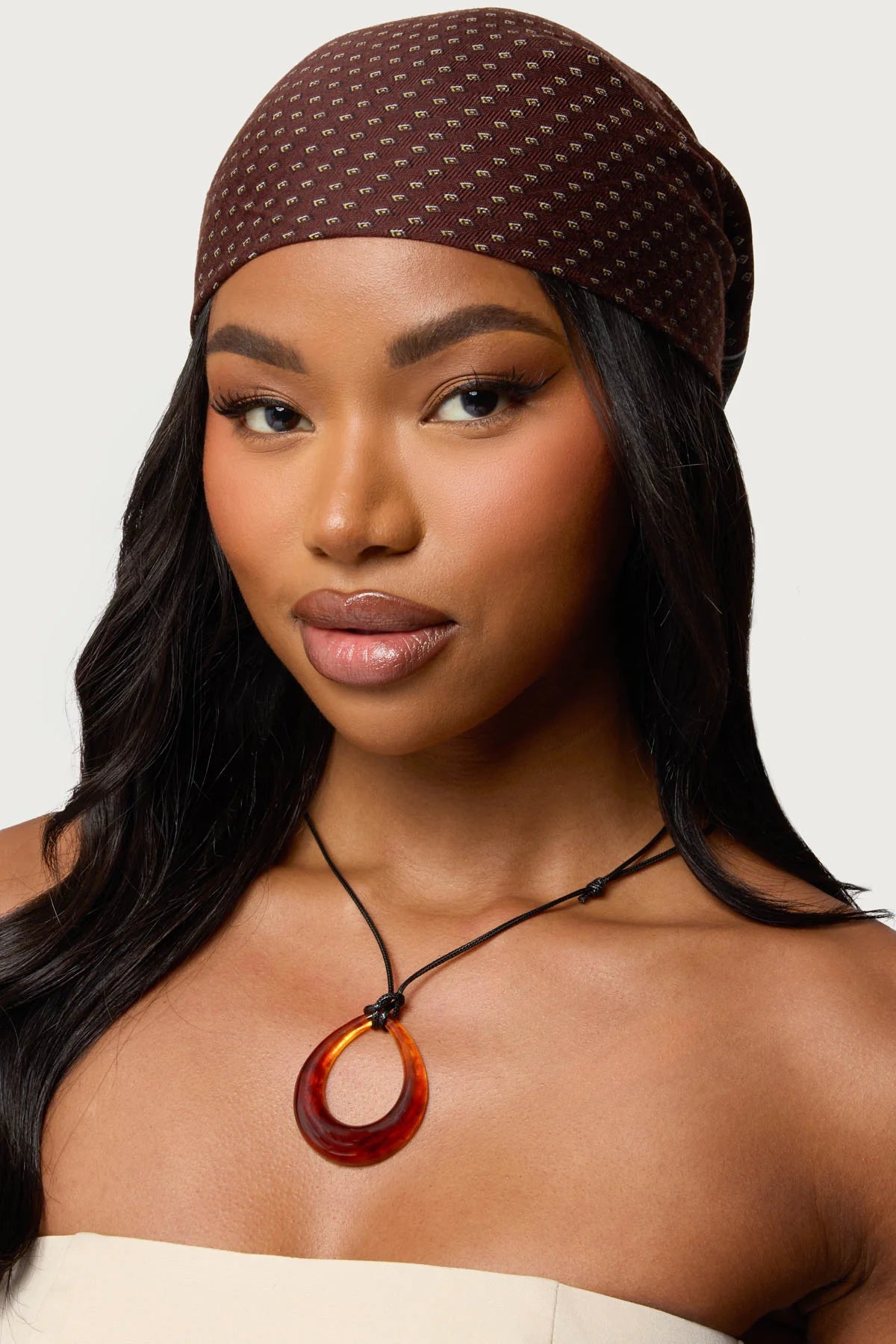 Oval Ring Cord Necklace