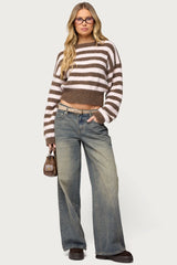 Penelope Fuzzy Striped Sweater