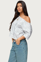 Davida Off Shoulder Camo Top