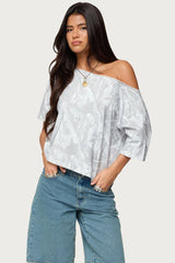 Davida Off Shoulder Camo Top