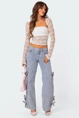 Bows 4 Days Low Rise Baggy Jeans