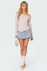 Sonya Fold Over Knit Top