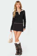 Gio Contrast Stitch Top