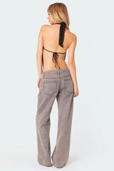 Clara Open Back Halter Top