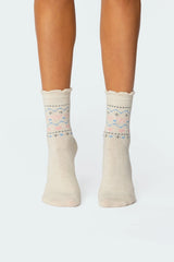 Bow & Heart Socks