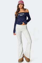 Aspen Ski Club Off Shoulder Top