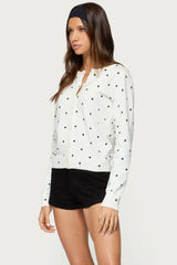 Shea Polka Dot Knitted Cardigan