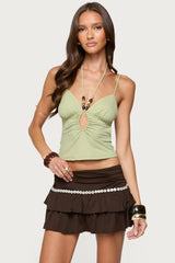 Haylie Cut Out Halter Top