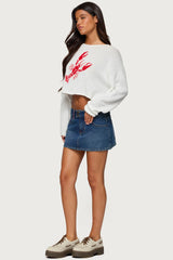 Lobster Babe Oversized Knit Top