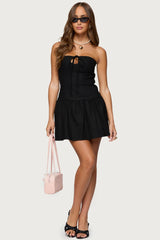 Cecelie Strapless Drop Waist Mini Dress