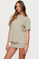Brena Striped Oversized T Shirt