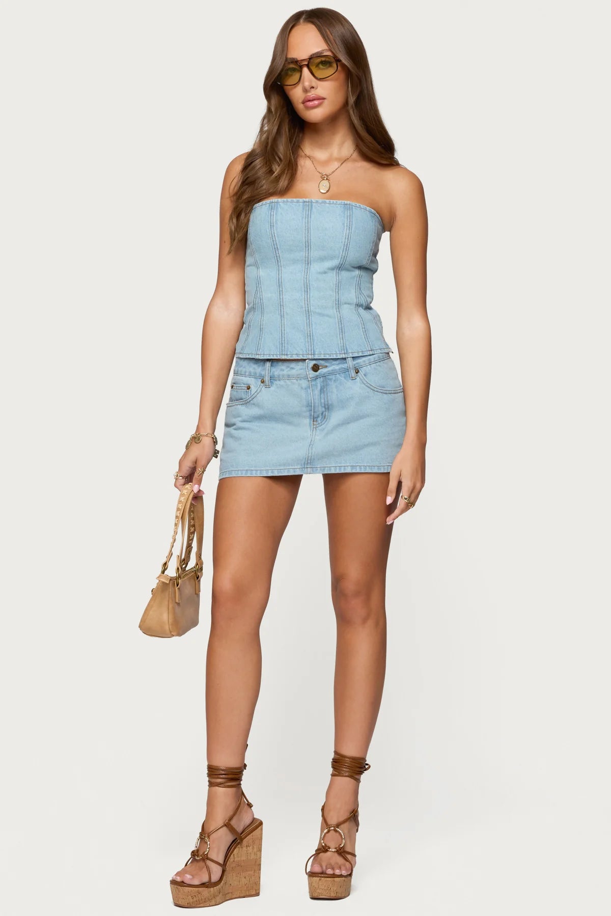 Camelia Denim Mini Skort