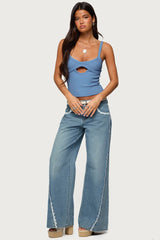 Karin Cut Out Ribbed Tank Top