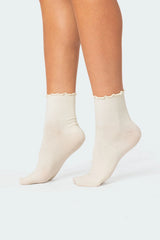 Frilled Hem Socks