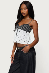 Tilly Mixed Print Top