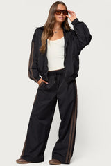 Kieran Stripey Nylon Track Jacket