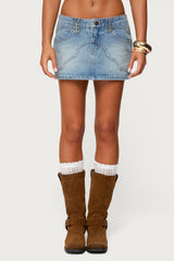 Tory Western Denim Mini Skirt