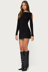 Billy Cutout Boat Neck Mini Dress