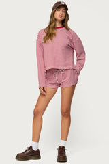 Jainee Striped Drawstring Shorts