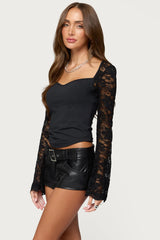 Kavita Lacey Bell Sleeve Top