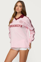 Brooklyn Contrast Oversized Rugby Shirt