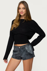 Tezi Boat Neck Light Knit Top