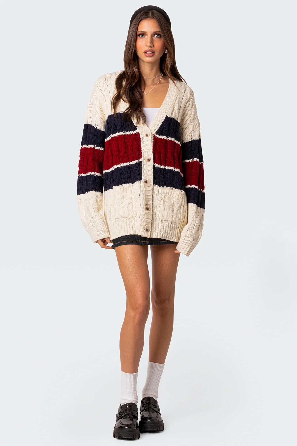 Tinsley Oversized Cable Knit Cardigan