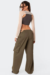 Carlo Low Rise Side Cut Out Cargo Pants